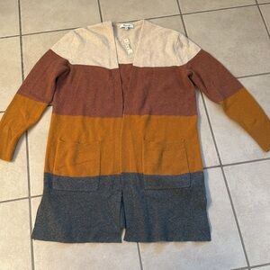 NWT Madewell Kent Striped Cardigan Sweater in Coziest Yarn